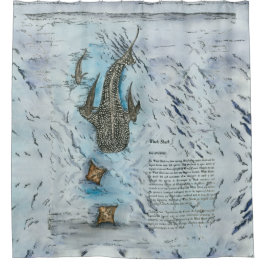 Bedreigde Walvishaai aquarellen Douchegordijn