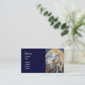 Bedreigde Wolf Baying bij de Moon Visitekaartjes (Staand voorkant)