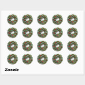 Bedreiging met eucalyptus en bessen ronde sticker (Vel)