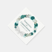 Bedreiging van Blauwgroen Aqua- en Turquoise-Rozen Servet (Hoek)