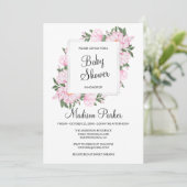 Bedreiging van roze bloemen kaart (Staand voorkant)