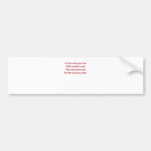 bedriegen bumpersticker (Voorkant)