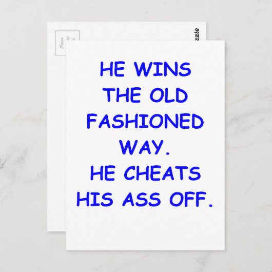 bedrieger briefkaart (Voorkant / Achterkant)