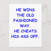 bedrieger briefkaart (Voorkant)