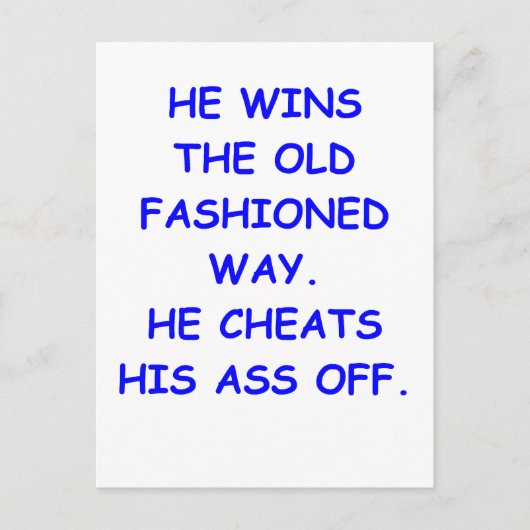 bedrieger briefkaart (Voorkant)