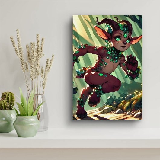 bedrieger met smaragdgroene ogen canvas afdruk