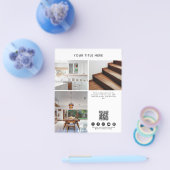 Bedrijf 3 Promotiefoto QR Code Social Media Flyer (Enkel)