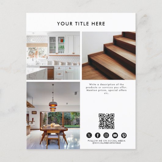 Bedrijf 3 Promotiefoto QR Code Social Media Flyer (Voorkant)