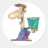 Bedrijf A Kwaliteitsvak Ronde Sticker (Voorkant)