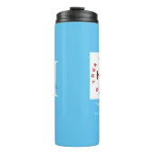 Bedrijf Aangepaste Logo Moderne werknemersnaam Thermosbeker (Voorkant)