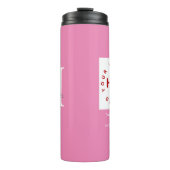 Bedrijf Aangepaste Logo Moderne werknemersnaam Thermosbeker (Voorkant)