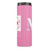 Bedrijf Aangepaste Logo Moderne werknemersnaam Thermosbeker (Achterkant)