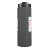 Bedrijf Aangepaste Logo Moderne werknemersnaam Thermosbeker (Voorkant)