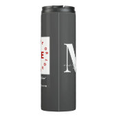 Bedrijf Aangepaste Logo Moderne werknemersnaam Thermosbeker (Achterkant)