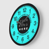 Bedrijf Abstracte Aqua Water SPA Naam Slogan Grote Klok (Hoek)