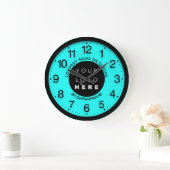 Bedrijf Abstracte Aqua Water SPA Naam Slogan Grote Klok (Huis)