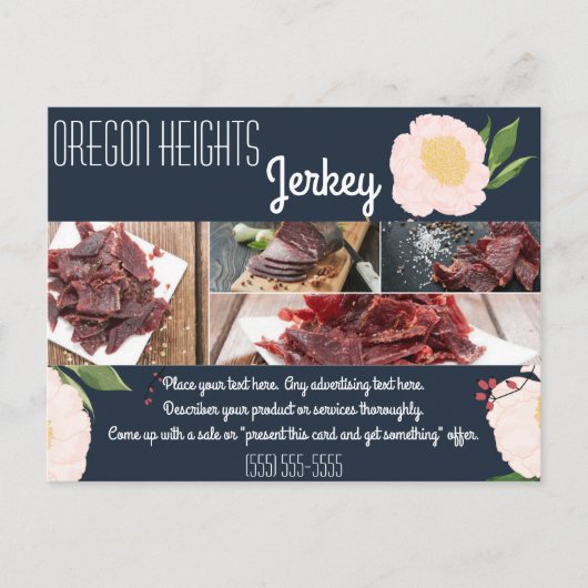 Bedrijf Adverteren Kaart Baby Roze Kosmos op Nav (Voorkant)