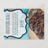 Bedrijf Adverteren Kaart Blauw Houten Schuurdeur B (Achterkant)