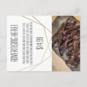 Bedrijf Adverteren Kaart Wit Roses Goud Geomet (Achterkant)