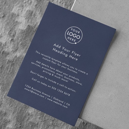 Bedrijf Adverteren | Navy Blue Modern Logo Flyer