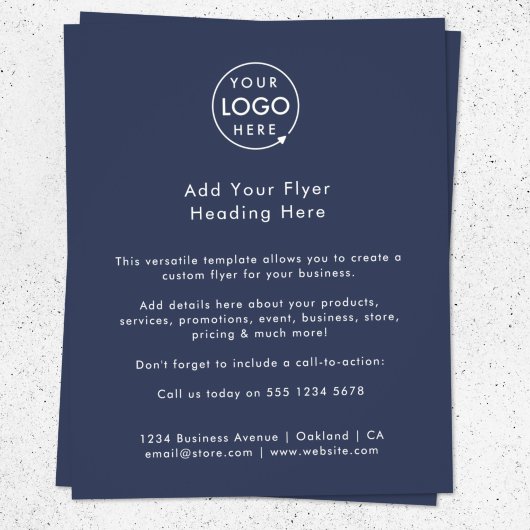 Bedrijf Adverteren | Navy Blue Modern Logo Flyer