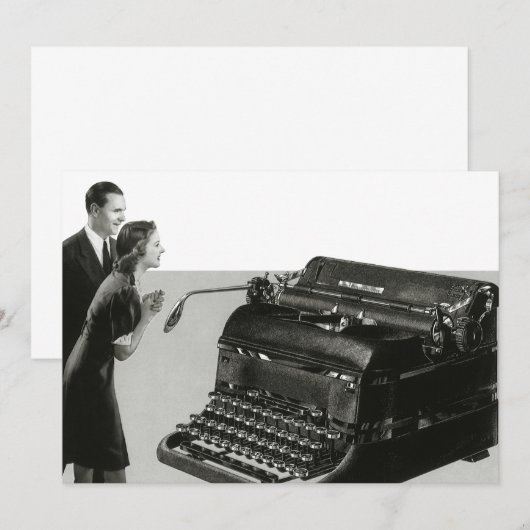 bedrijf, Antiek Kantoor handmatige schrijfmachine (Voorkant / Achterkant)