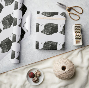 bedrijf, Antiek Kantoor handmatige schrijfmachine Cadeaupapier