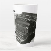 bedrijf, Antiek Kantoor handmatige schrijfmachine Latte Mok (Voorkant)