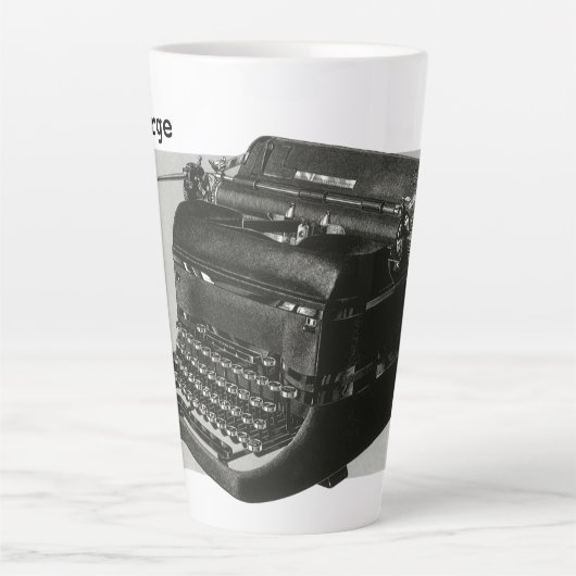  bedrijf, Antiek Kantoor handmatige schrijfmachine Latte Mok (Voorkant)