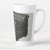 bedrijf, Antiek Kantoor handmatige schrijfmachine Latte Mok (Rechts)