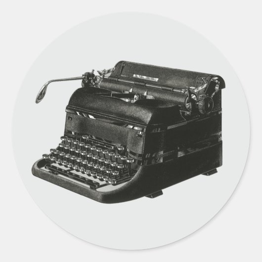  bedrijf, Antiek Kantoor handmatige schrijfmachine Ronde Sticker (Voorkant)
