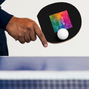 Bedrijf Bedrijf Bedrijf Logo Eenvoudig Ontwerp Tafeltennisbatje
