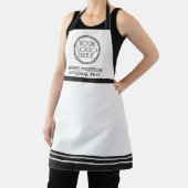 Bedrijf bedrijf logo promotionele zwart-wit schort (Insitu)