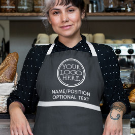 Bedrijf bedrijf logo promotionele zwart-wit schort