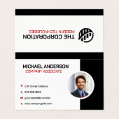 Bedrijf | Bedrijfs professioneel Man Visitekaartje (Buitenkant ongevouwen)