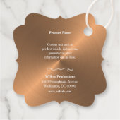 Bedrijf Bedrijfs van de Logo Dank u Koper hangt La Bedankjes Labels (Achterkant)