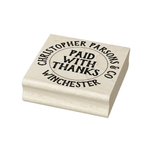 Bedrijf betaald met Bedankt Rubberstempel (Stempel)