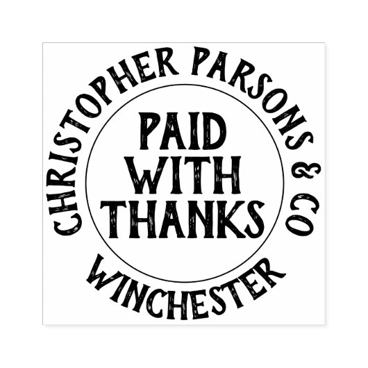 Bedrijf betaald met Bedankt Rubberstempel (Afrduk)