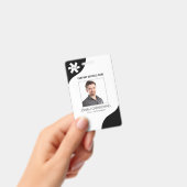 Bedrijf Bewerkbare zwarte foto-ID Badge (Handheld)