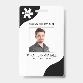 Bedrijf Bewerkbare zwarte foto-ID Badge