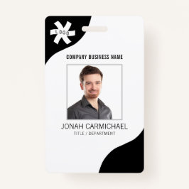 Bedrijf Bewerkbare zwarte foto-ID Badge