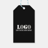 Bedrijf Black Creëer Uw eigen Afbeelding Cadeaulabel (Voorkant)