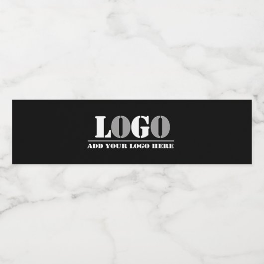 Bedrijf Black Creëer Uw eigen Afbeelding Waterfles Etiket (Enkel label)