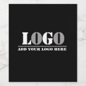 Bedrijf Black Creëer Uw eigen Afbeelding Wijn Etiket (Enkel label)