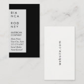 Bedrijf Black White Visitekaartje (Voorkant / Achterkant)