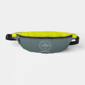 Bedrijf blauw geel buikzak logo fanny pack heuptasje (Voorkant)