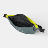 Bedrijf blauw geel buikzak logo fanny pack heuptasje (Open)