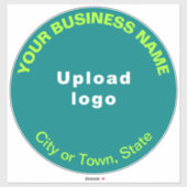 Bedrijf Blauwgroen Groene Kleur Ronde Vorm Vinyl Sticker (Vel)