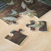  bedrijf, Boerderij met boeren en kippen Legpuzzel (Zijkant)