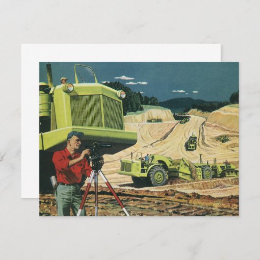  bedrijf, bouwplaats met enquête (Voorkant / Achterkant)